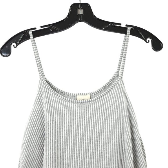 Caution To The Wind Striped Romper M Tie Front Shorts Tank Sleeveless Boho Gray - Picture 11 of 16